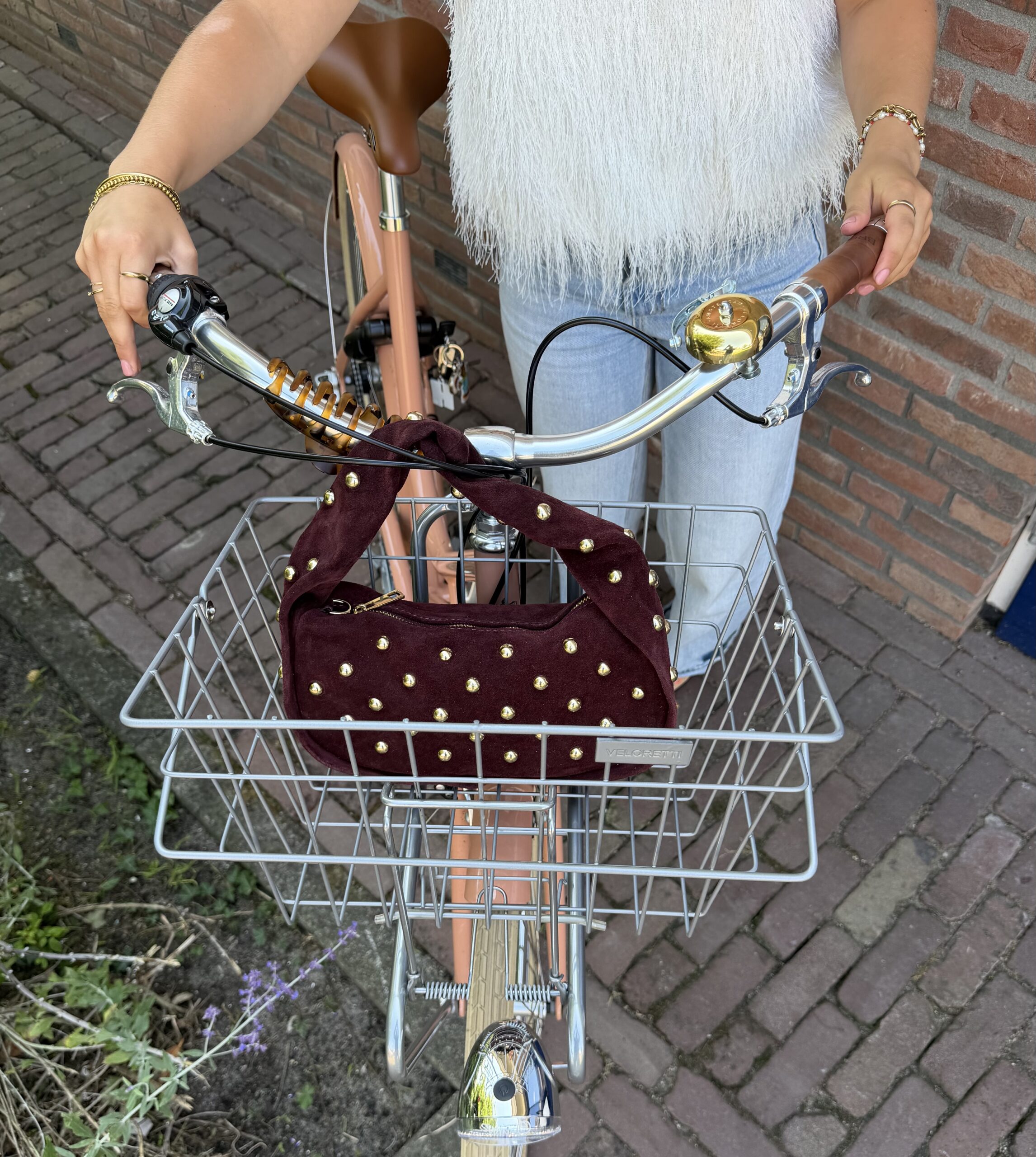 Emma studs bag bordeaux
